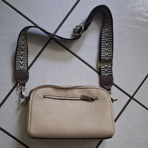 Stylish Cream Crossbody Bag